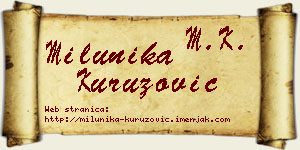 Milunika Kuruzović vizit kartica